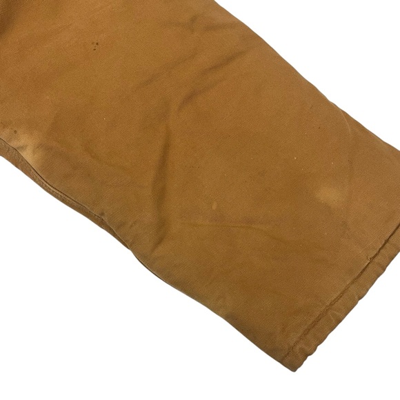 Carhartt Bib Overalls R06 Mens Brown Quilt Lined Duck Canvas  46x32 Workwear - Picture 10 of 16